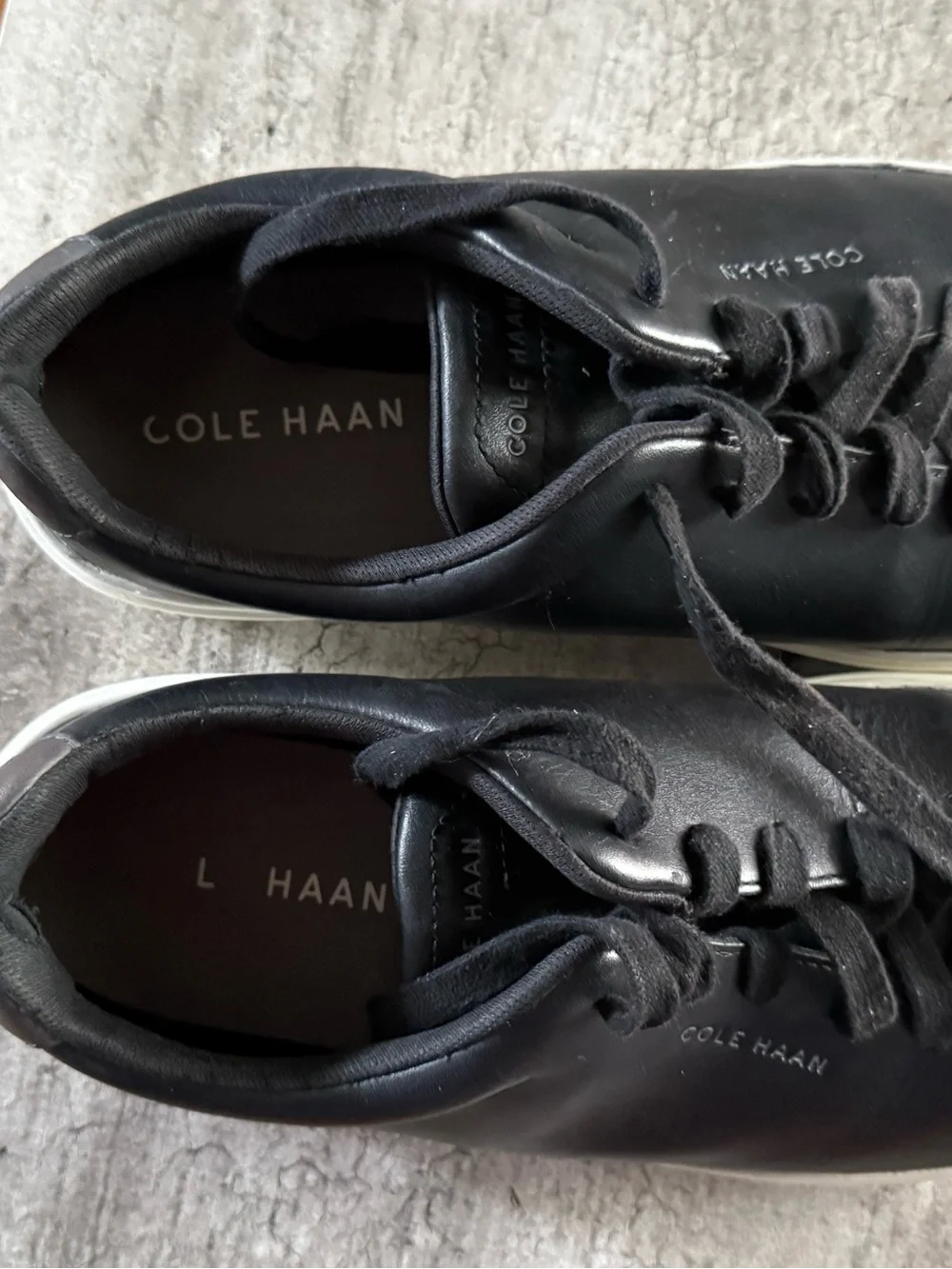 Cole Haan Grand Crosscourt Traveler Sneakers Men Size 12 Black Leather C36655